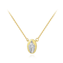 Load image into Gallery viewer, 925 Sterling Silver Plated Gold Fashion Classic Virgin Mary Oval Pendant with Necklace