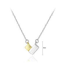 Load image into Gallery viewer, 925 Sterling Silver Simple Sweet Two-Color Heart Pendant with Necklace