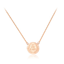 Load image into Gallery viewer, 925 Sterling Silver Plated Rose Gold Simple Creative Geometric Round Pendant with Necklace