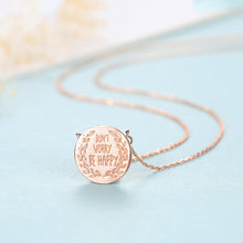 Load image into Gallery viewer, 925 Sterling Silver Plated Rose Gold Simple Creative Geometric Round Pendant with Necklace