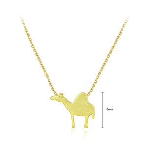 925 Sterling Silver Simple and Cute Camel Pendant with Necklace