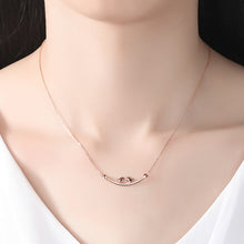 Load image into Gallery viewer, 925 Sterling Silver Plated Rose Gold Simple Fashion Double Bird Geometric Necklace