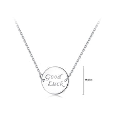 Load image into Gallery viewer, 925 Sterling Silver Simple Classic Geometric Round Pendant with Necklace