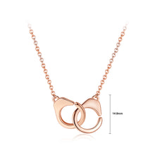 Load image into Gallery viewer, 925 Sterling Silver Plated Rose Gold Simple Creative Handcuff Pendant with Necklace