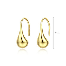 Load image into Gallery viewer, 925 Sterling Silver Plated Gold Simple Fashion Water Drop Earrings