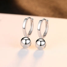 Load image into Gallery viewer, 925 Sterling Silver Simple Fashion Geometric Round Bead Earrings