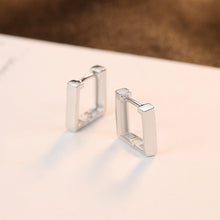 Load image into Gallery viewer, 925 Sterling Silver Simple Fashion Geometric Square Earrings