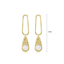 Load image into Gallery viewer, 925 Sterling Silver Plated Gold Fashion Creative Geometric Fritillary Earrings