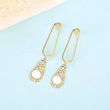Load image into Gallery viewer, 925 Sterling Silver Plated Gold Fashion Creative Geometric Fritillary Earrings