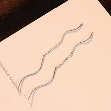 Load image into Gallery viewer, 925 Sterling Silver Fashion Simple Geometric Tassel Earrings