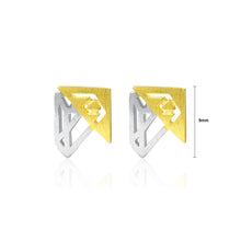 Load image into Gallery viewer, 925 Sterling Silver Fashion Simple Hollow Two-color Geometric Stud Earrings