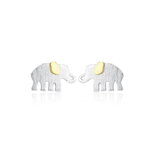 Load image into Gallery viewer, 925 Sterling Silver Simple Cute Elephant Stud Earrings