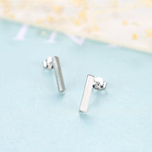 Load image into Gallery viewer, 925 Sterling Silver Simple Fashion Geometric Strip Stud Earrings
