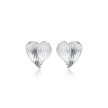 Load image into Gallery viewer, 925 Sterling Silver Simple Sweet Heart Stud Earrings