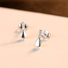 Load image into Gallery viewer, 925 Sterling Silver Simple Fashion Water Drop Earrings with Cubic Zirconia