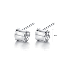 Load image into Gallery viewer, 925 Sterling Silver Simple Fashion Geometric Cylindrical Cubic Zirconia Stud Earrings