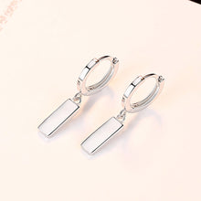 Load image into Gallery viewer, 925 Sterling Silver Simple Fashion Geometric Rectangular Stud Earrings