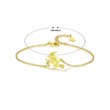 Load image into Gallery viewer, 925 Sterling Silver Plated Gold Simple Creative Witch Bracelet