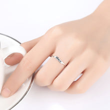 Load image into Gallery viewer, 925 Sterling Silver Simple Fashion ALWAYS Geometric Adjustable Open Ring