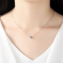 Load image into Gallery viewer, 925 Sterling Silver Fashion Simple Geometric Round Cubic Zirconia Pendant with Necklace