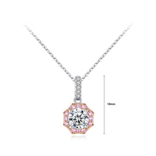 Load image into Gallery viewer, 925 Sterling Silver Simple and Fashion Geometric Pendant with Cubic Zirconia and Necklace