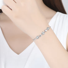 Load image into Gallery viewer, 925 Sterling Silver Elegant Fashion Four-leaf Clover Cubic Zirconia Bracelet
