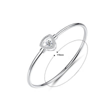 Load image into Gallery viewer, 925 Sterling Silver Fashion and Elegant Geometric Triangle Bangle with Cubic Zirconia