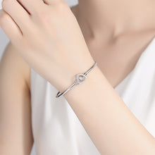 Load image into Gallery viewer, 925 Sterling Silver Fashion and Elegant Geometric Triangle Bangle with Cubic Zirconia