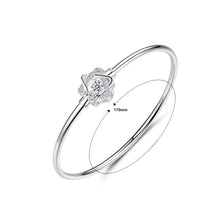 Load image into Gallery viewer, 925 Sterling Silver Fashion and Elegant Six-point Cubic Zirconia Bangle