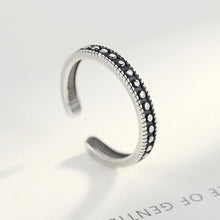 Load image into Gallery viewer, 925 Sterling Silver Simple Fashion Geometric Dot Adjustable Open Ring