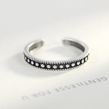 Load image into Gallery viewer, 925 Sterling Silver Simple Fashion Geometric Dot Adjustable Open Ring