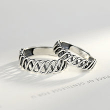 Load image into Gallery viewer, 925 Sterling Silver Simple Fashion Hollow Texture Adjustable Ring