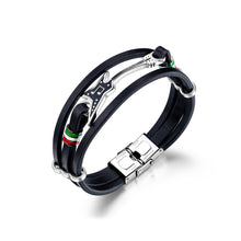 Load image into Gallery viewer, Fashion Personality Guitar Musical Instrument Titanium Steel Multi-layer Leather Bracelet