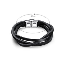 Load image into Gallery viewer, Simple Fashion Black Multilayer Leather Bracelet