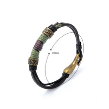 Load image into Gallery viewer, Simple Personality Plated Gold Geometric Leather Bracelet