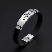 Load image into Gallery viewer, Fashion Simple Cross Geometry Titanium Steel Silicone Bracelet