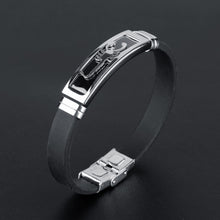 Load image into Gallery viewer, Fashion Personality Hollow Scorpion Geometric Titanium Steel Silicone Bracelet