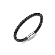Load image into Gallery viewer, Simple Fashion Black Braided Leather Bracelet