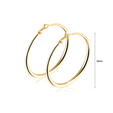 Load image into Gallery viewer, Simple Fashion Plated Gold Geometric Round Medium Earrings
