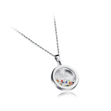 Load image into Gallery viewer, Fashion Simple Religious Geometric Round Bottle Titanium Steel Pendant with Cubic Zirconia and Necklace
