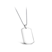 Load image into Gallery viewer, Simple Fashion Geometric Titanium Steel Small Pendant Thickness 20mm with Round Bead Necklace
