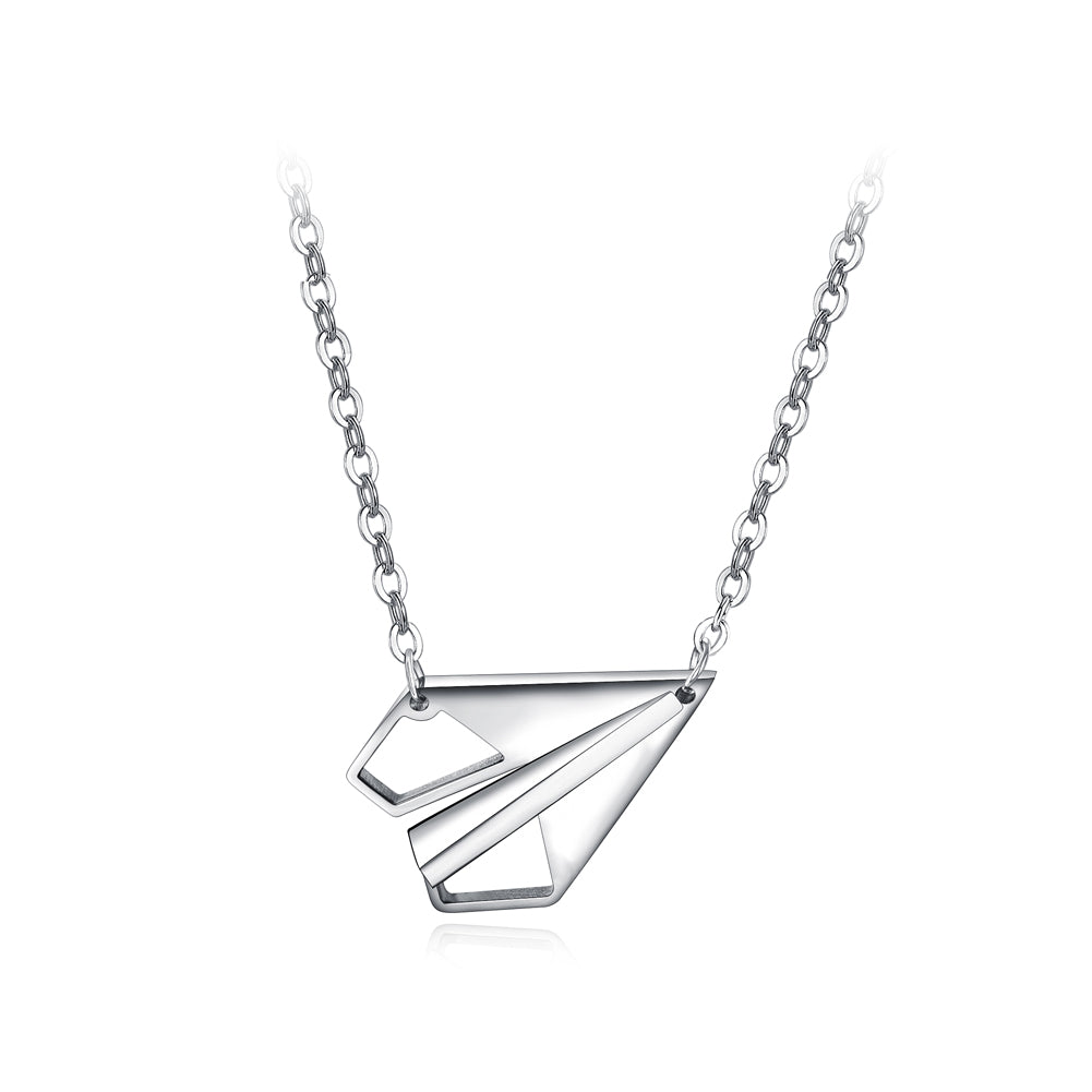 Fashion and Elegant Aircraft Titanium Steel Pendant with Necklace For Male