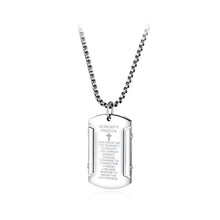 Load image into Gallery viewer, Fashion Classic Cross Scripture Geometric Titanium Steel Pendant with Necklace