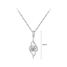 Load image into Gallery viewer, 925 Sterling Silver Fashion and Elegant Water Drop-shaped Cubic Zirconia Pendant with Necklace