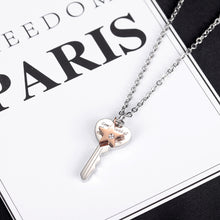 Load image into Gallery viewer, Fashion Classic Couple Key Rose Gold Star Titanium Steel Pendant with Necklace For Women