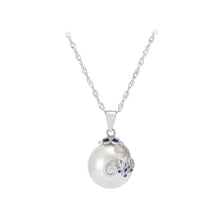 Load image into Gallery viewer, 925 Sterling Silver Elegant Simple Butterfly Freshwater Pearl Pendant with Necklace