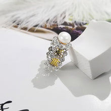 Load image into Gallery viewer, 925 Sterling Silver Fashion Elegant Pattern Freshwater Pearl Adjustable Open Ring
