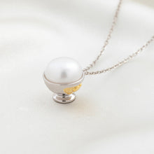 Load image into Gallery viewer, 925 Sterling Silver Fashion Creative Teacup Freshwater Pearl Pendant with Necklace