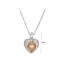 Load image into Gallery viewer, 925 Sterling Silver Fashion Romantic Heart-shaped Imitation Pearl Pendant with Necklace
