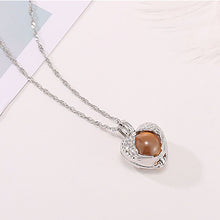 Load image into Gallery viewer, 925 Sterling Silver Fashion Romantic Heart-shaped Imitation Pearl Pendant with Necklace